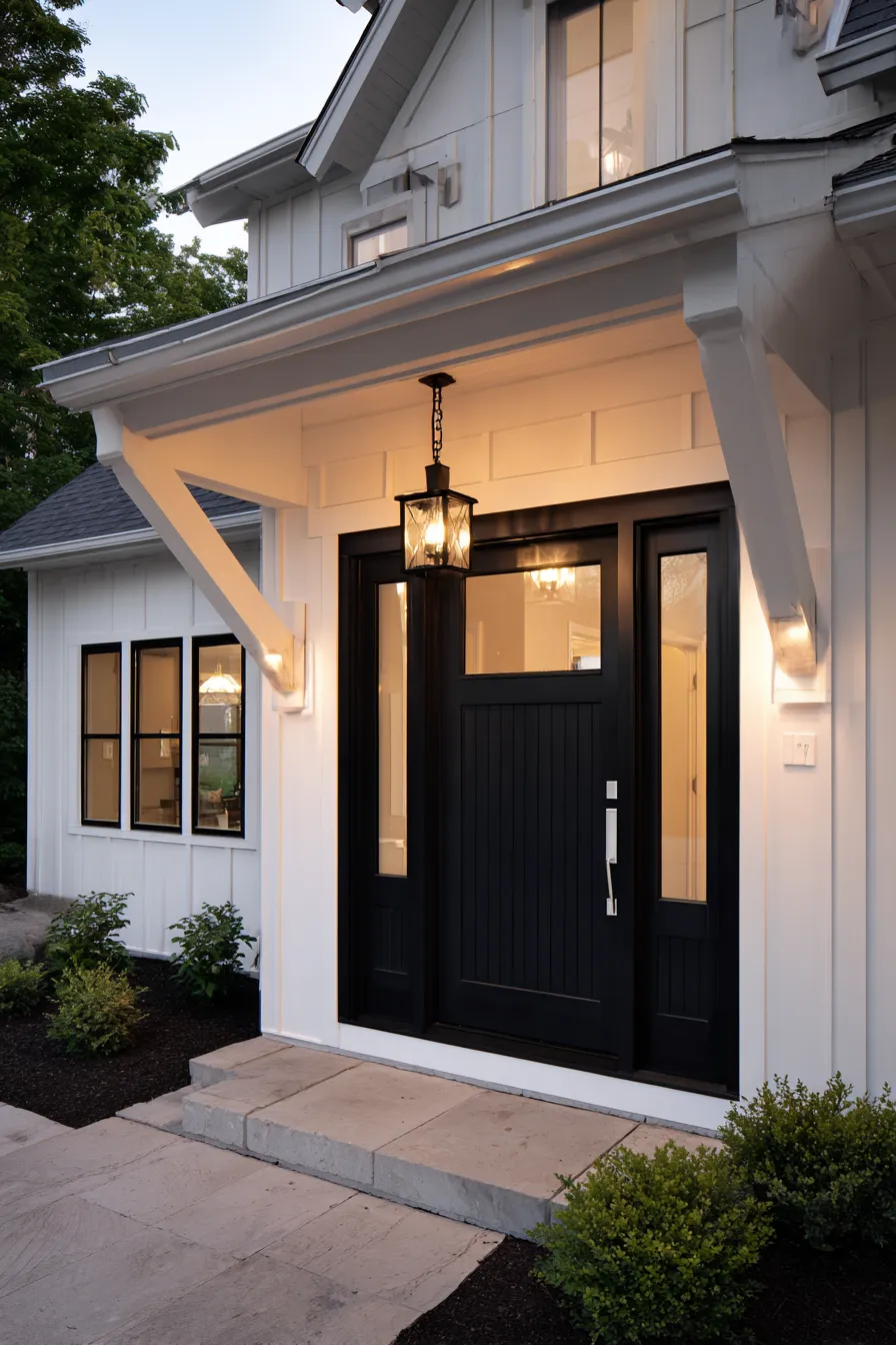 Bold Black Door Front Porch Ideas That Stand Out (12)_result