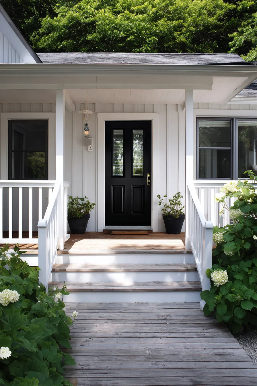 Bold Black Door Front Porch Ideas That Stand Out (15)_result