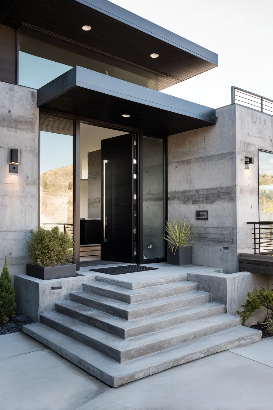 Bold Black Door Front Porch Ideas That Stand Out (16)_result