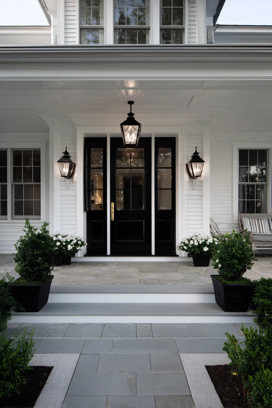 Bold Black Door Front Porch Ideas That Stand Out (17)_result