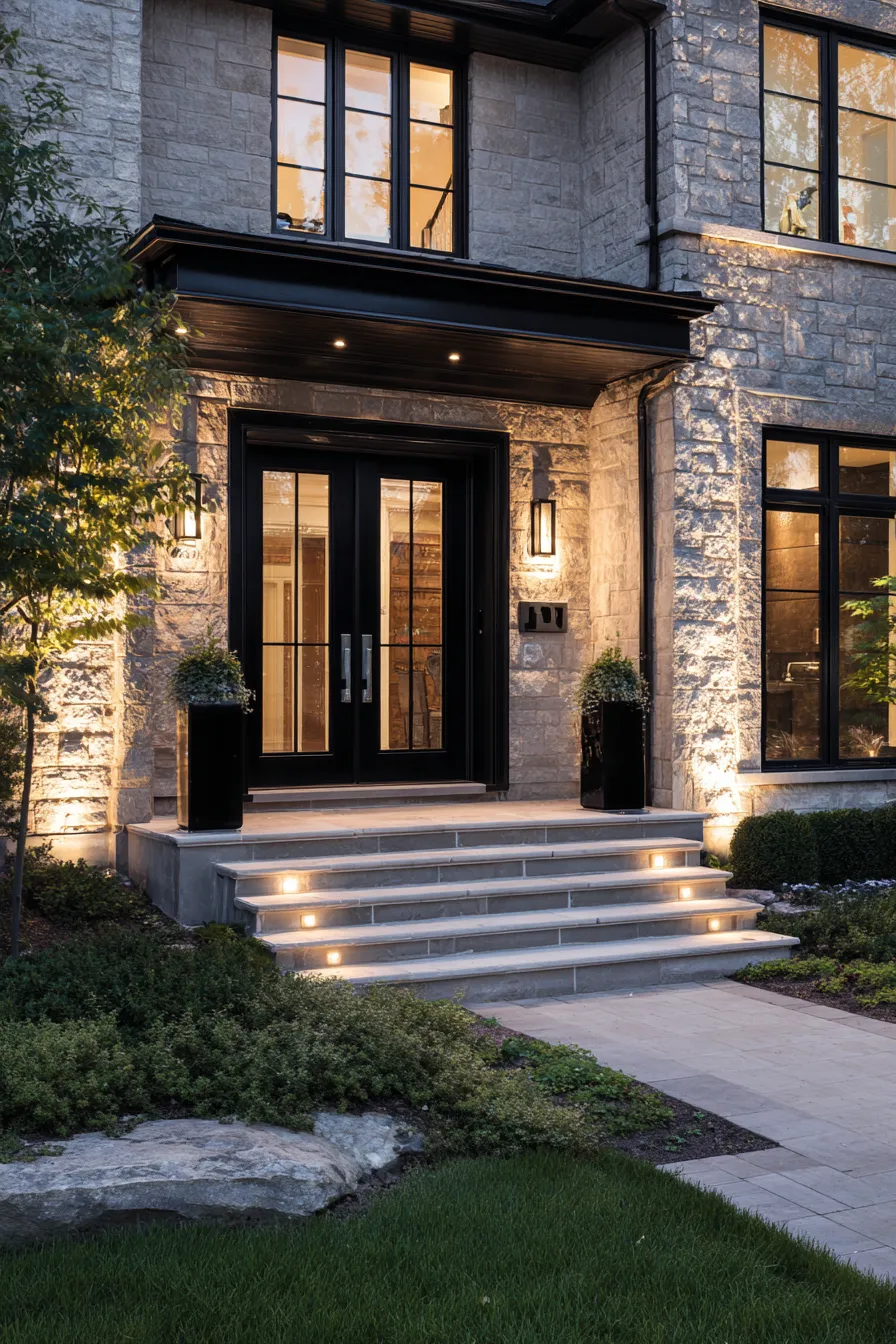 Bold Black Door Front Porch Ideas That Stand Out (20)_result