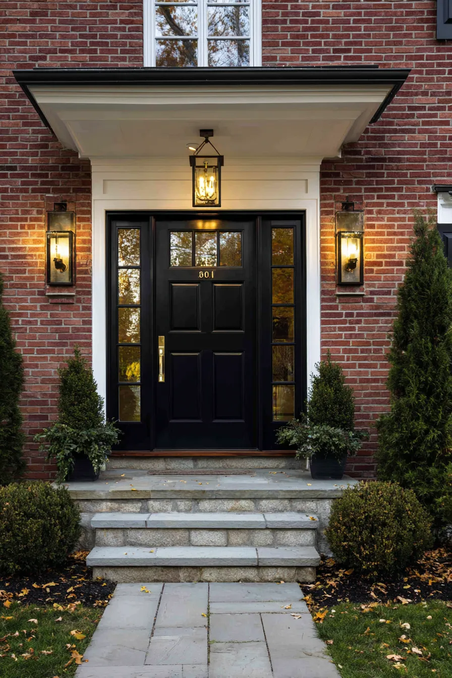 Bold Black Door Front Porch Ideas That Stand Out (3)_result