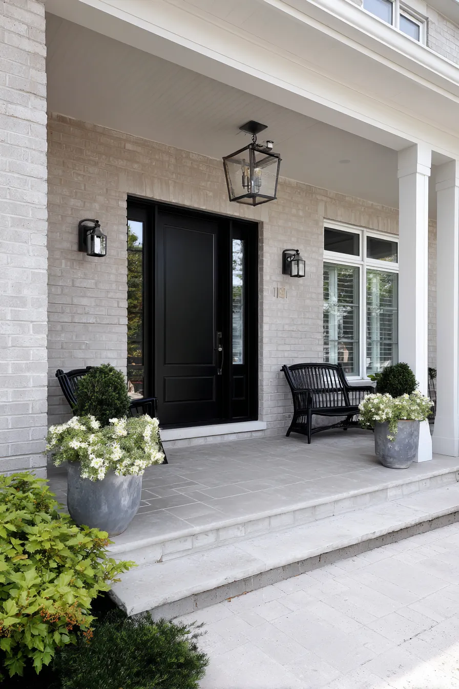 Bold Black Door Front Porch Ideas That Stand Out (4)_result