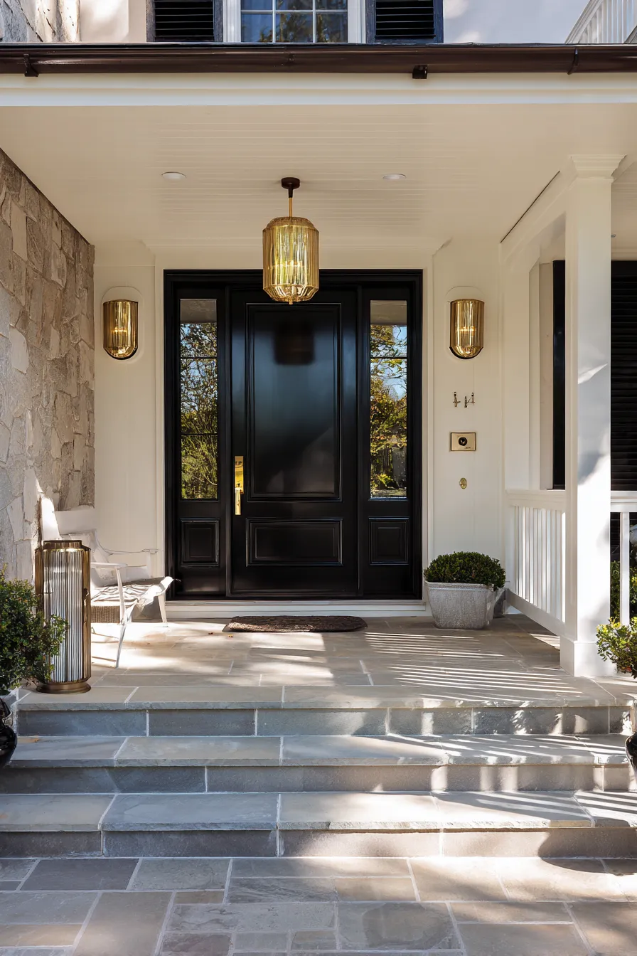 Bold Black Door Front Porch Ideas That Stand Out (9)_result
