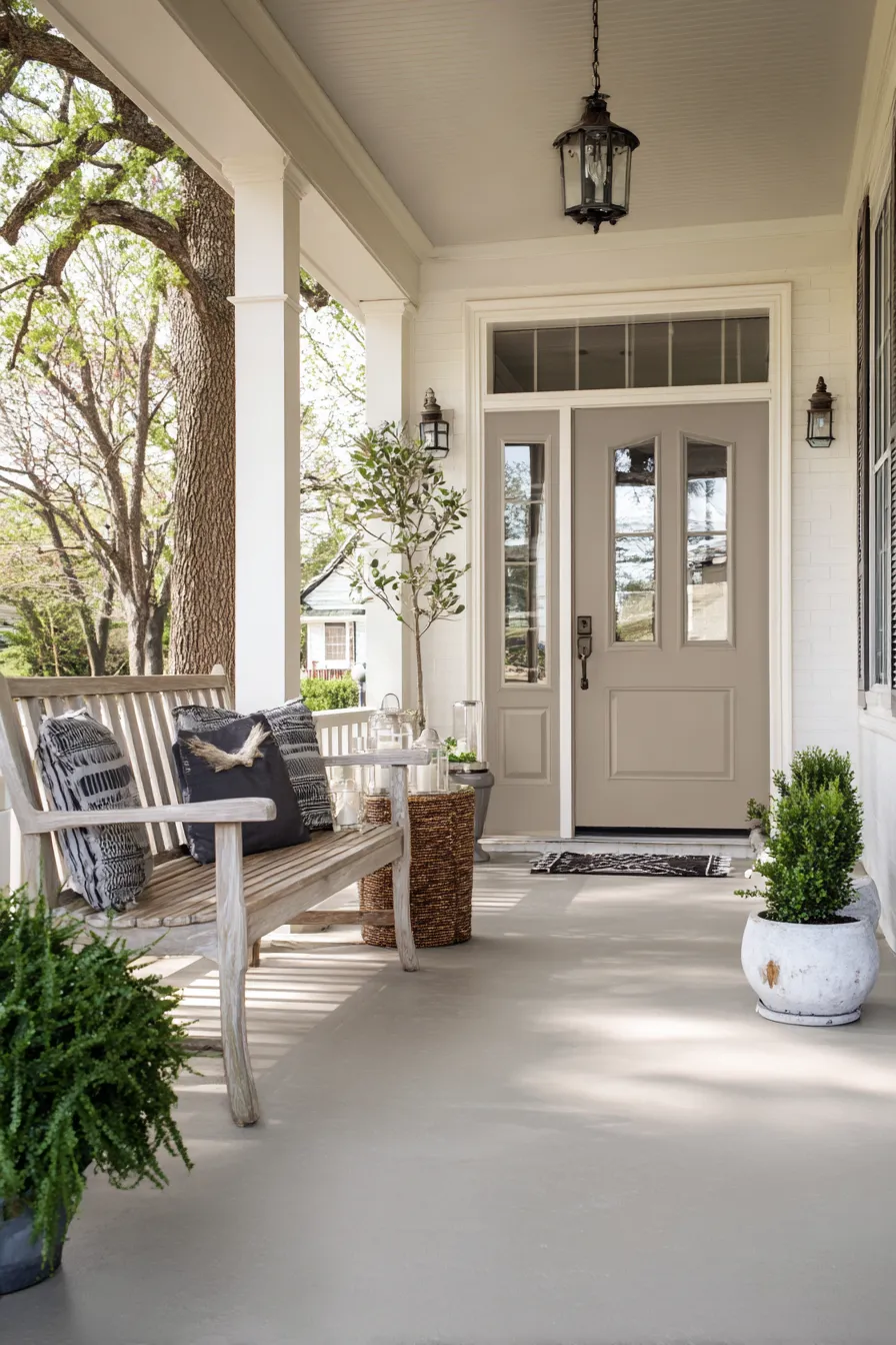 Soft Neutral Front Porch Ideas That Calm the Whole Entry (3)_result