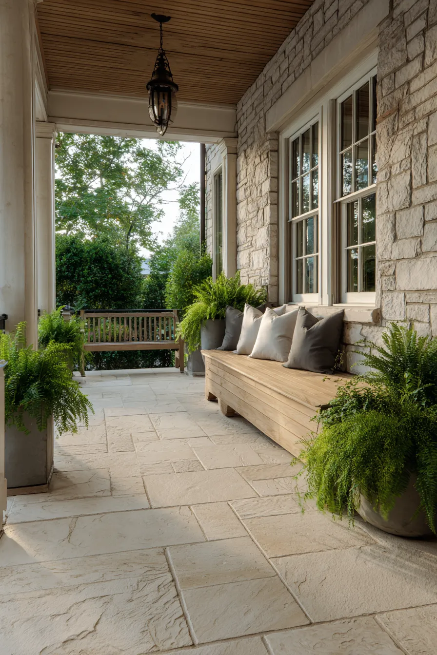 Soft Neutral Front Porch Ideas That Calm the Whole Entry (6)_result