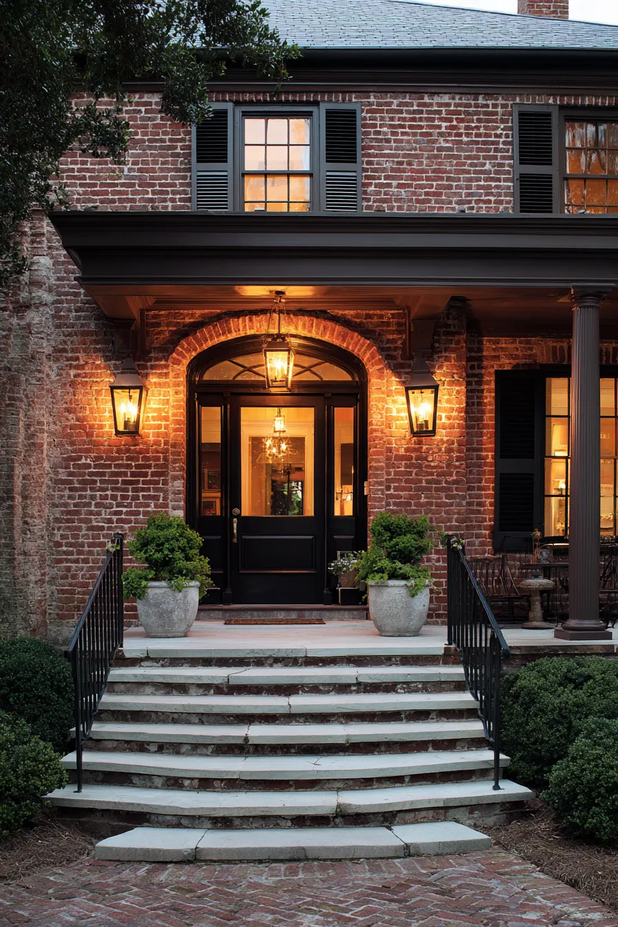 Timeless Red Brick Front Porch Ideas That Add Classic Appeal (12)_result