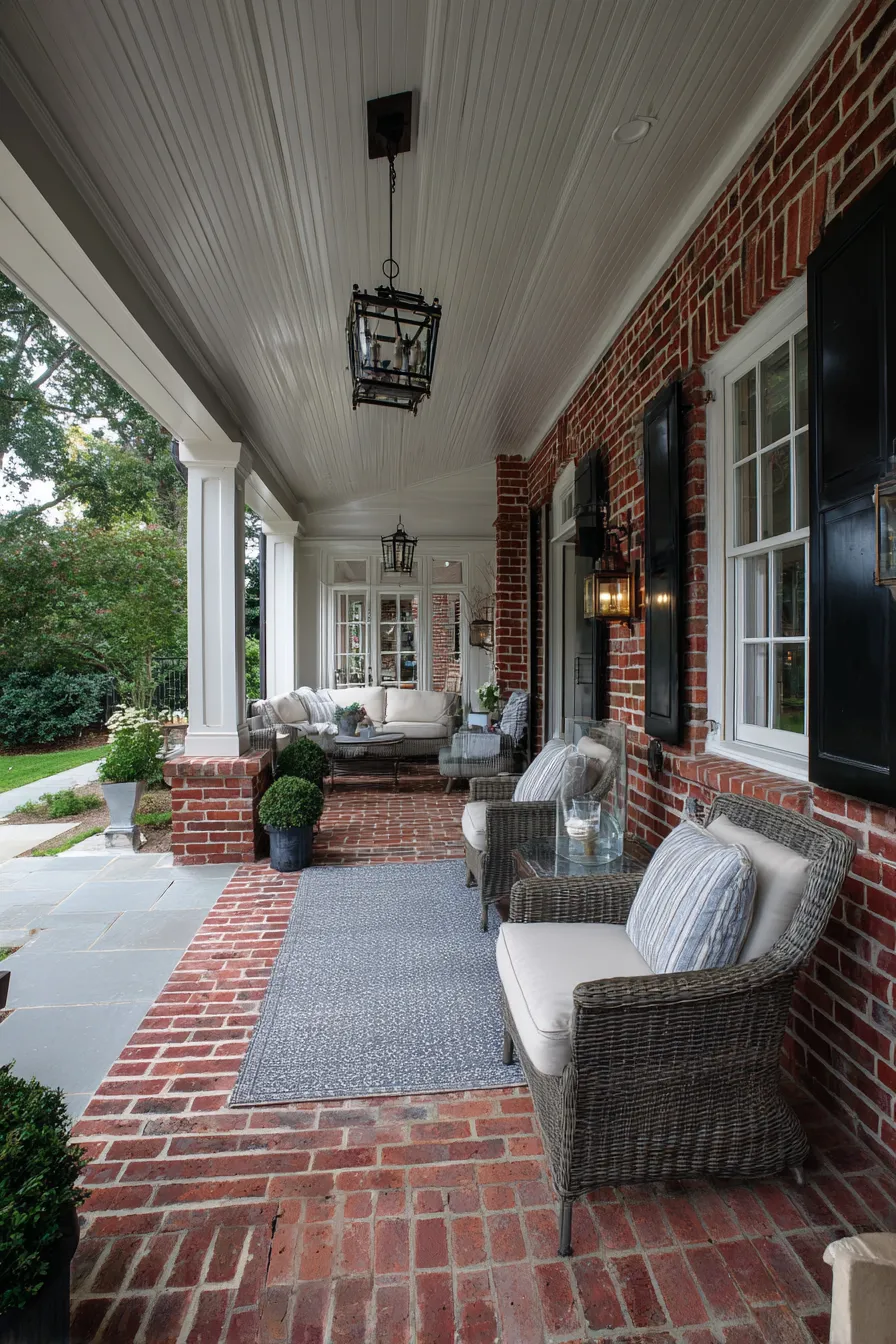 Timeless Red Brick Front Porch Ideas That Add Classic Appeal (16)_result