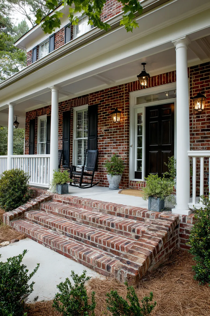 Timeless Red Brick Front Porch Ideas That Add Classic Appeal (17)_result