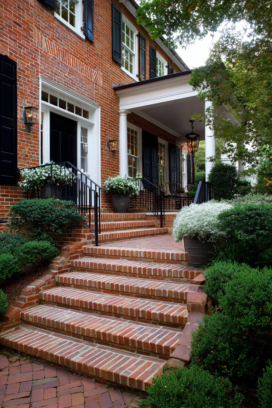 Timeless Red Brick Front Porch Ideas That Add Classic Appeal (18)_result