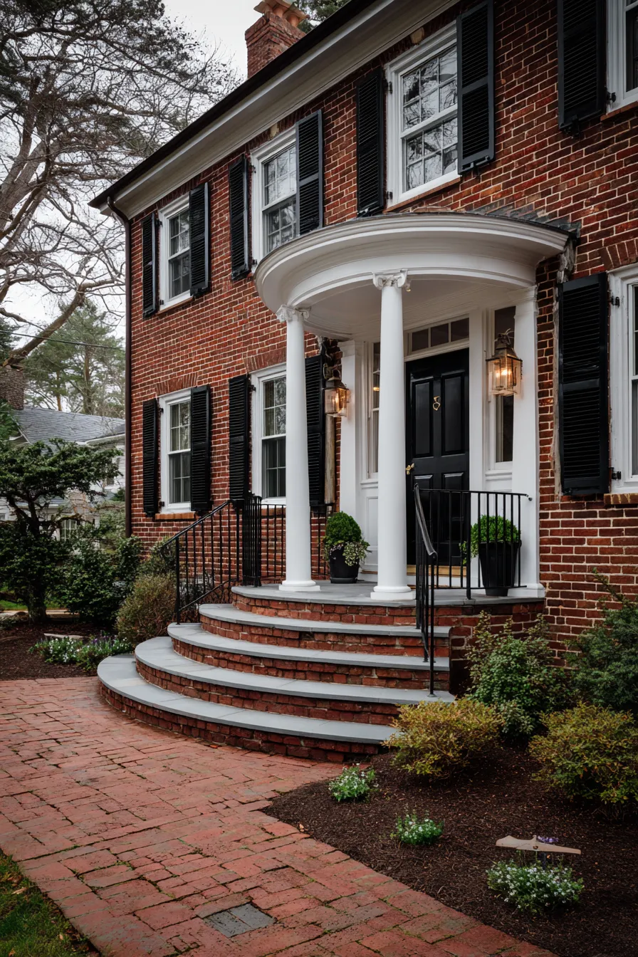 Timeless Red Brick Front Porch Ideas That Add Classic Appeal (5)_result