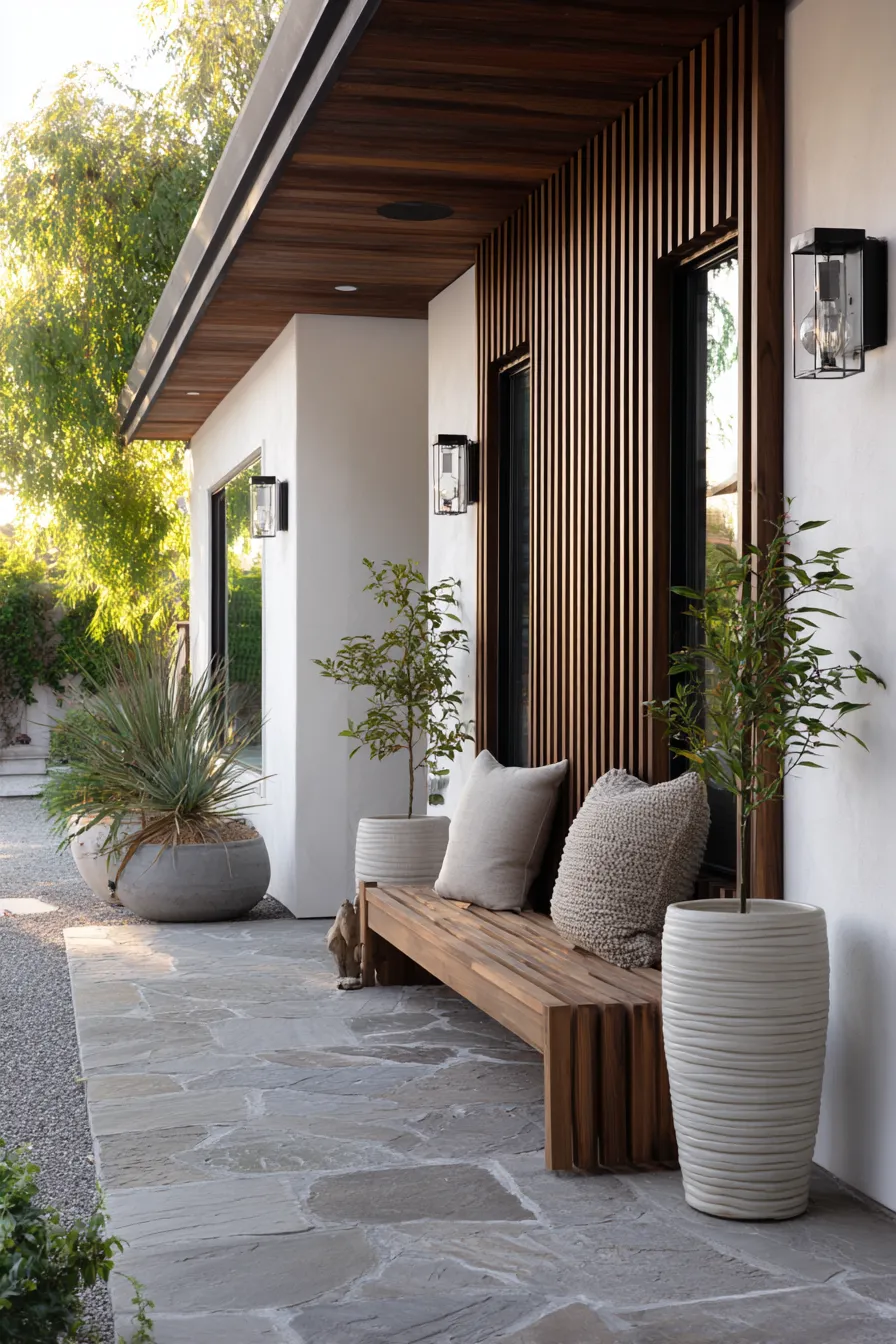 Trendy Organic Modern Front Porch Ideas With Fresh Texture (2)_result