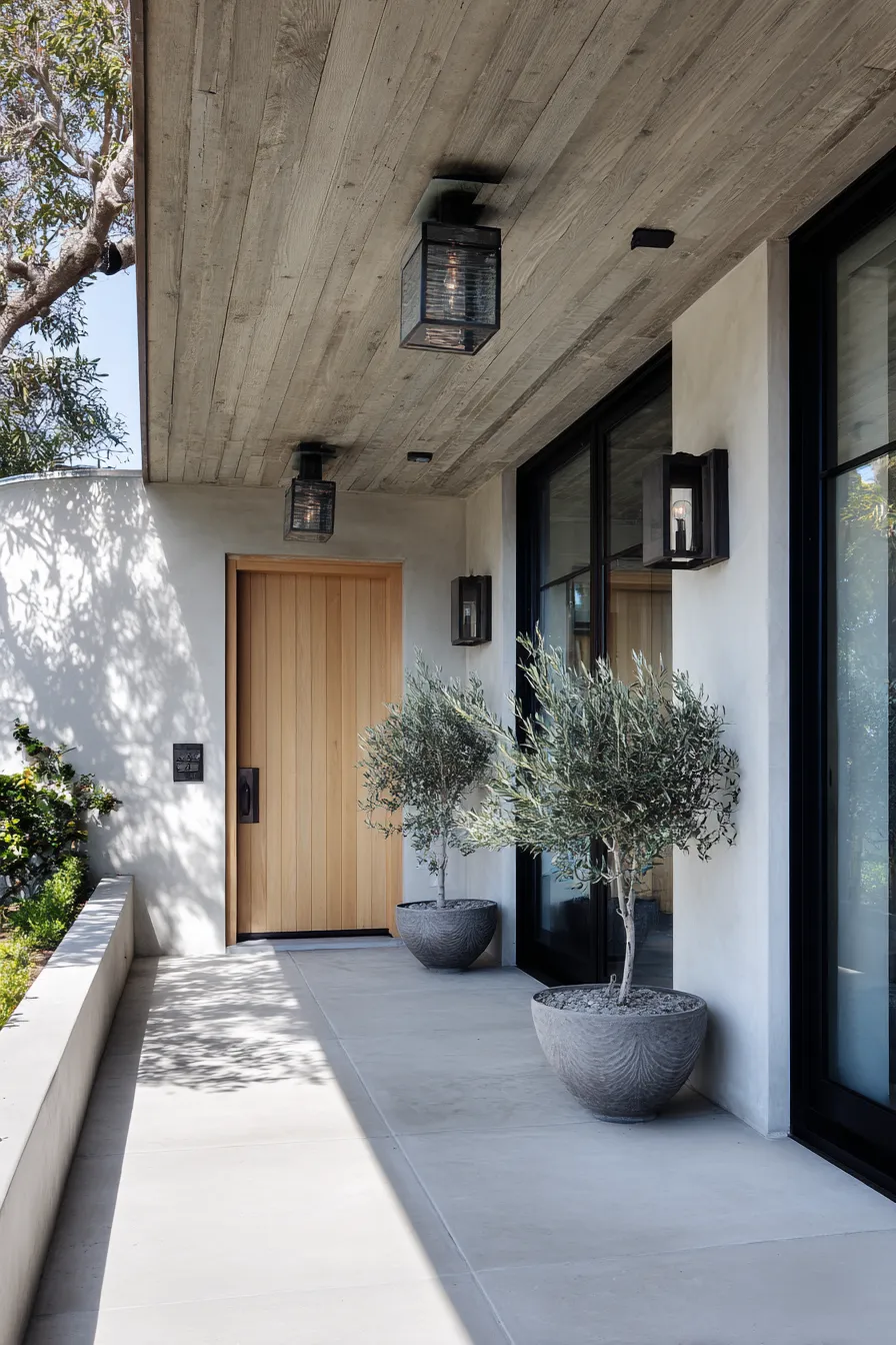 Trendy Organic Modern Front Porch Ideas With Fresh Texture (3)_result