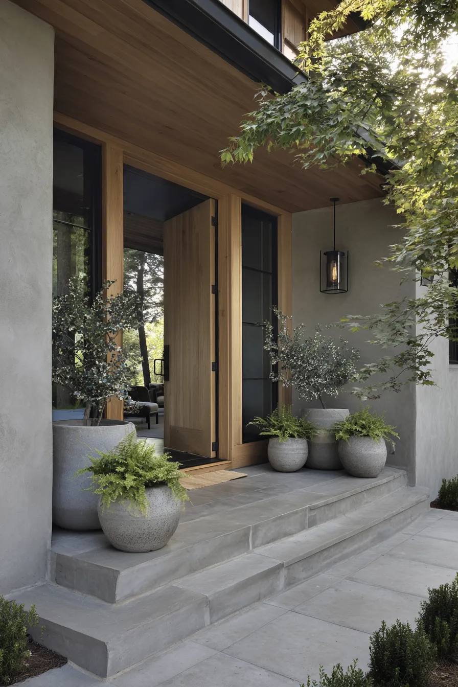 Trendy Organic Modern Front Porch Ideas With Fresh Texture (8)_result