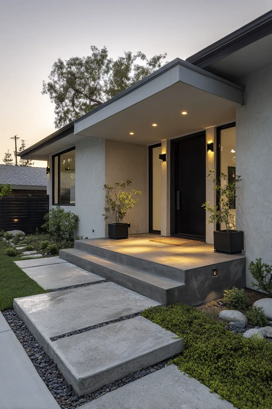 Calming Gray House Porch Ideas With Soft Curb Appeal (11)_result