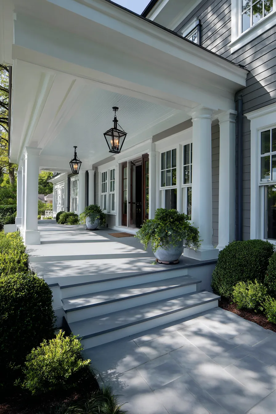 Calming Gray House Porch Ideas With Soft Curb Appeal (17)_result