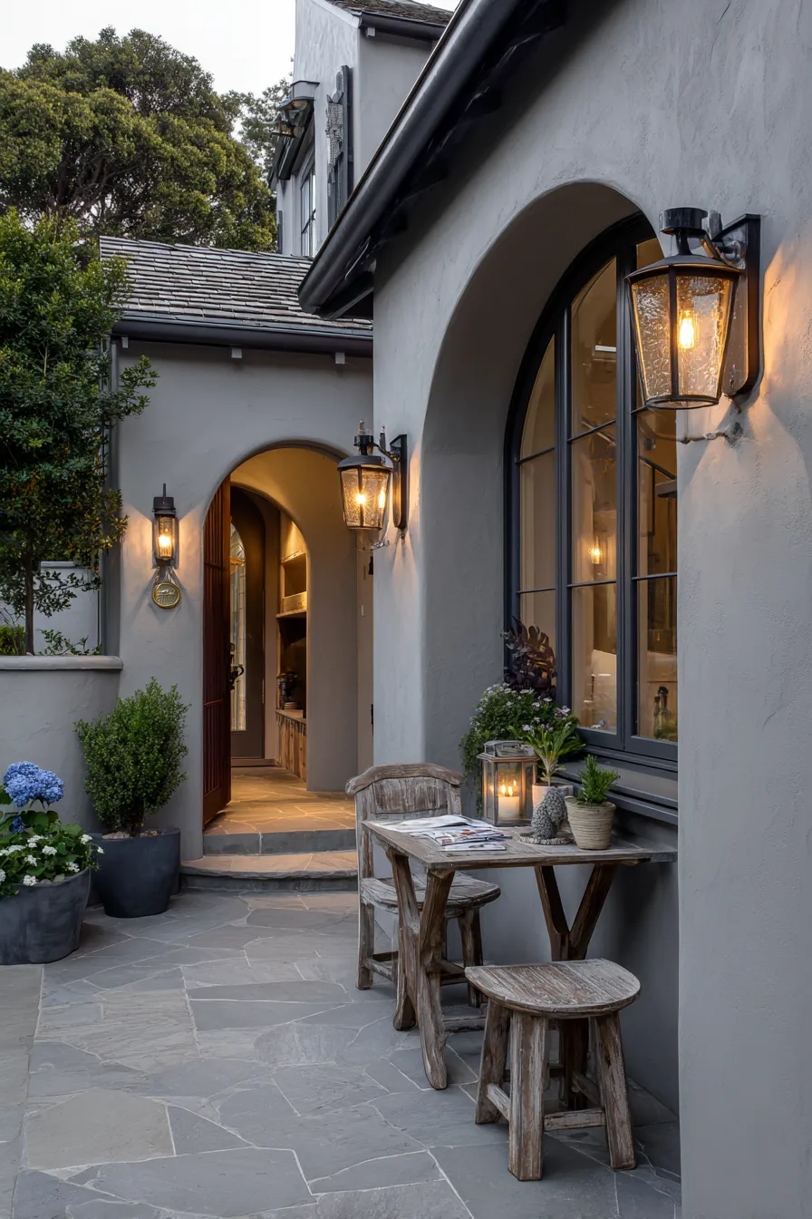 Calming Gray House Porch Ideas With Soft Curb Appeal (6)_result