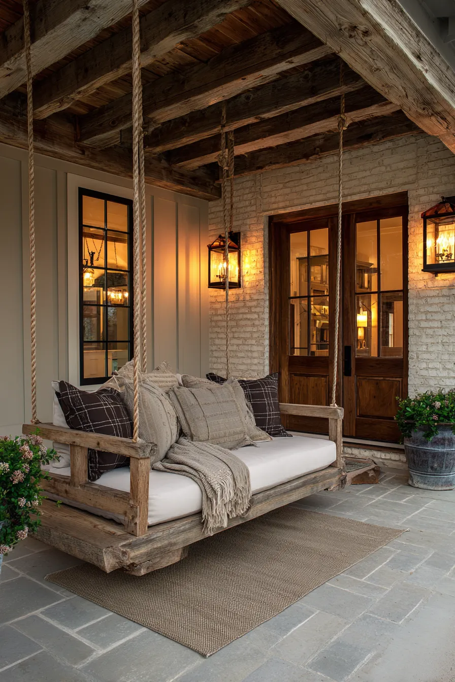 Cozy Porch Swing Ideas That Make the Entry More Inviting (16)_result