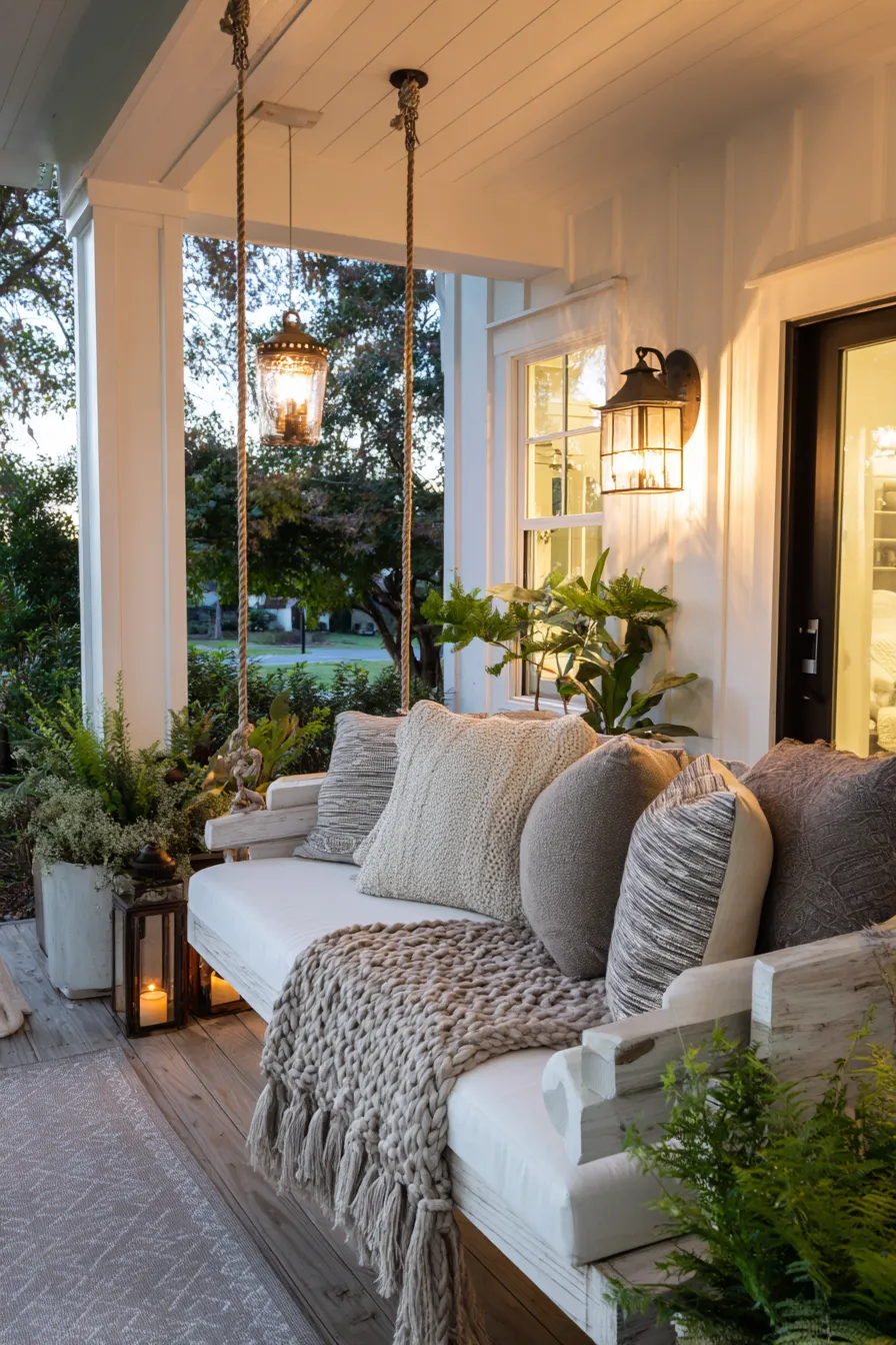 Cozy Porch Swing Ideas That Make the Entry More Inviting (1)_result