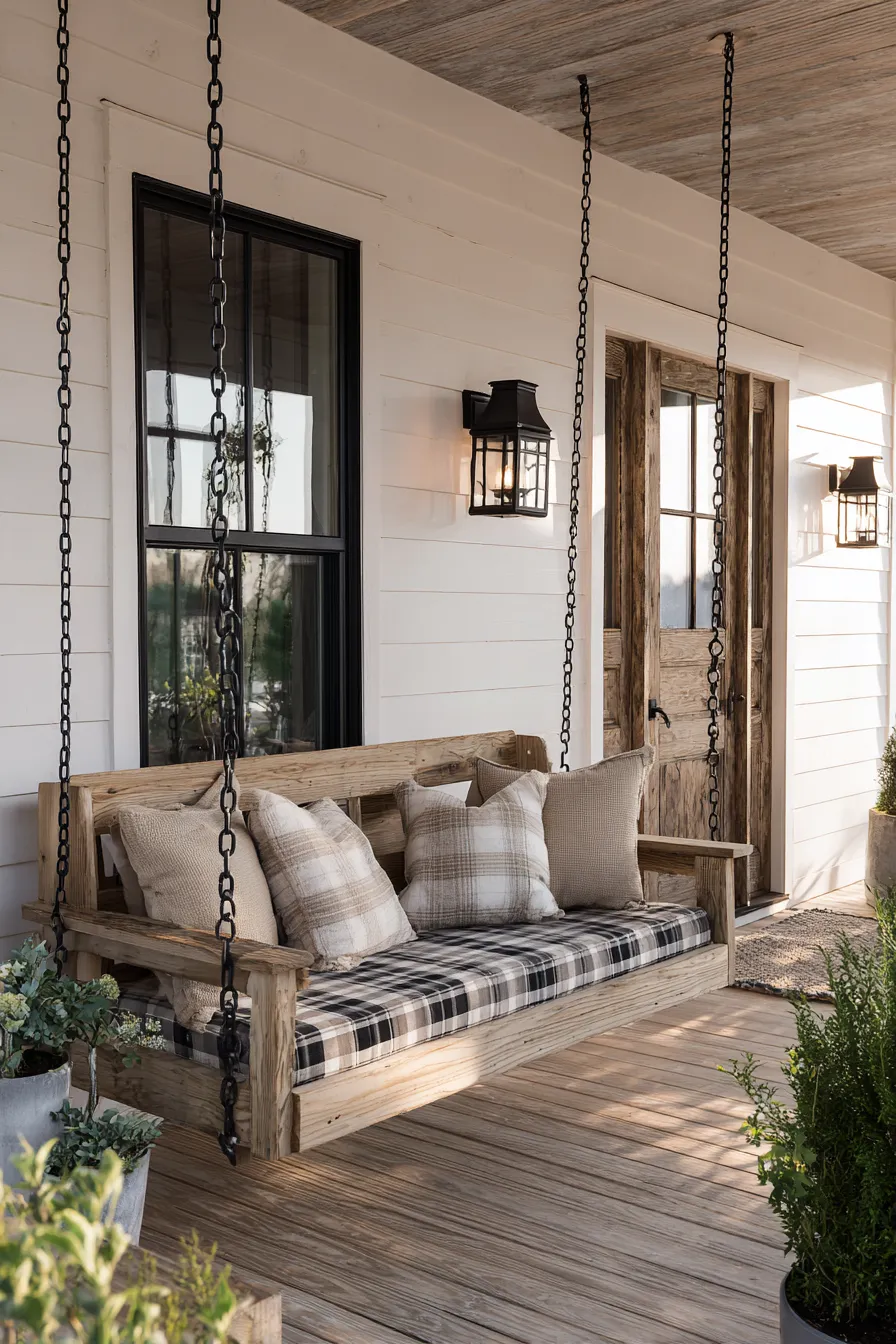 Cozy Porch Swing Ideas That Make the Entry More Inviting (2)_result