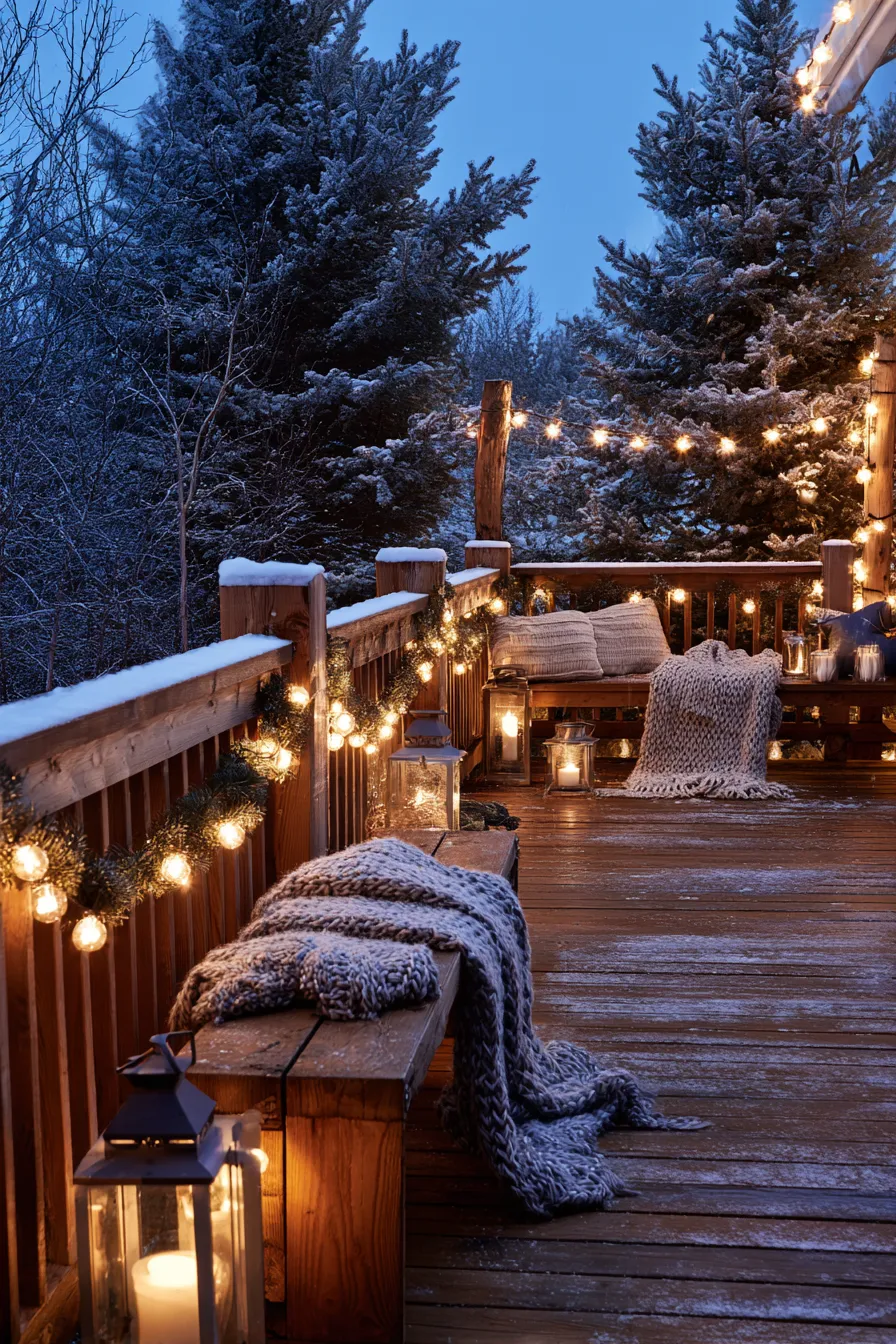 Magical Winter Deck Decorating Ideas With Cozy Touches (1)_result