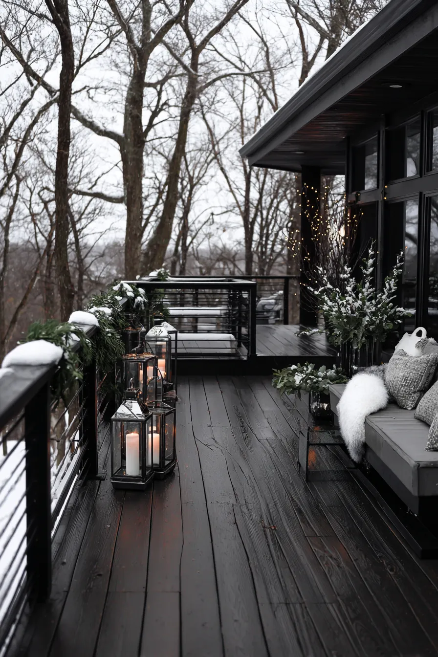 Magical Winter Deck Decorating Ideas With Cozy Touches (3)_result
