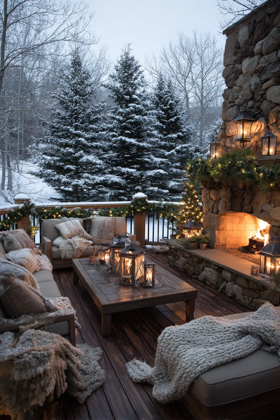 Magical Winter Deck Decorating Ideas With Cozy Touches (8)_result