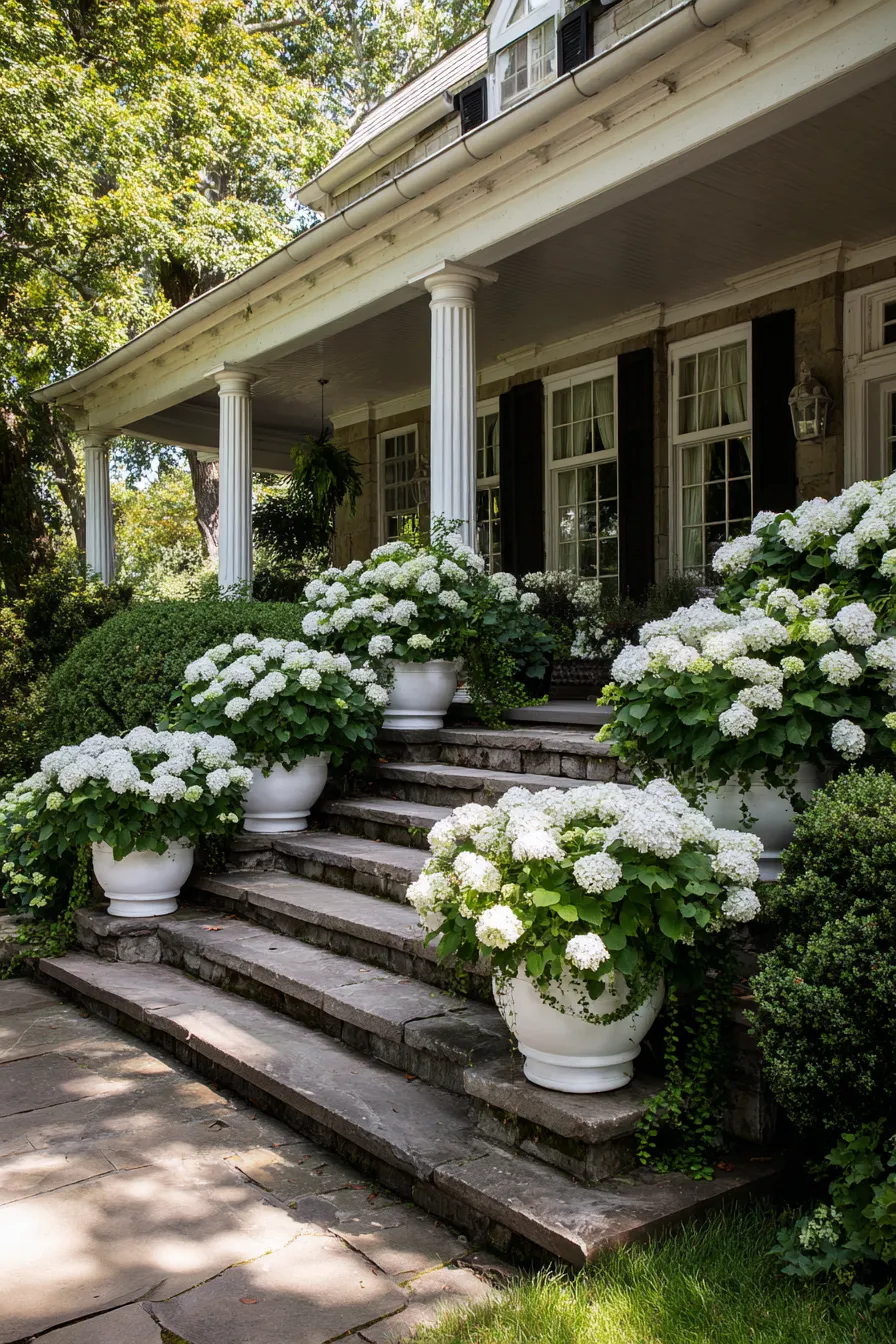 Pretty Floral Porch Planter Ideas That Frame the Steps (4)_result