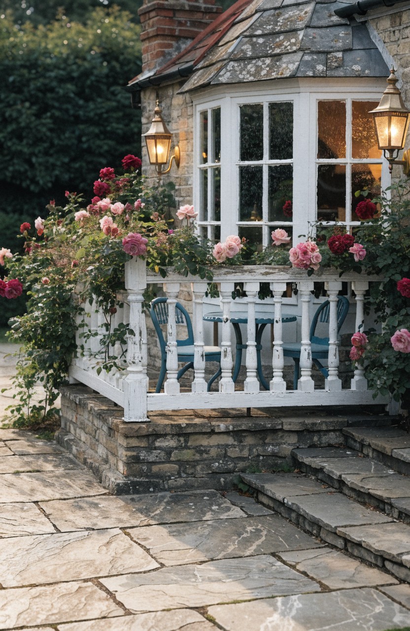 Lanterns Lighting a Balcony