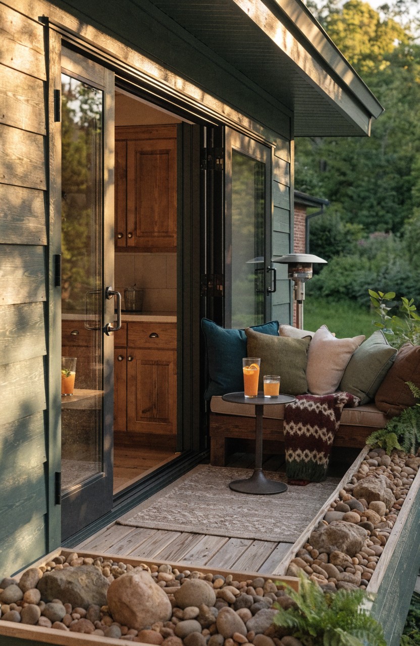 Cushioned Deck Bench Lounge