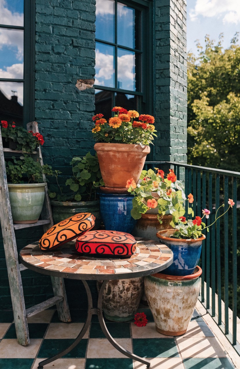 Layer Pots for a Fuller Balcony