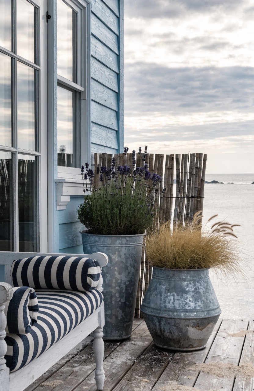 Metal Bucket Planters for Balconies