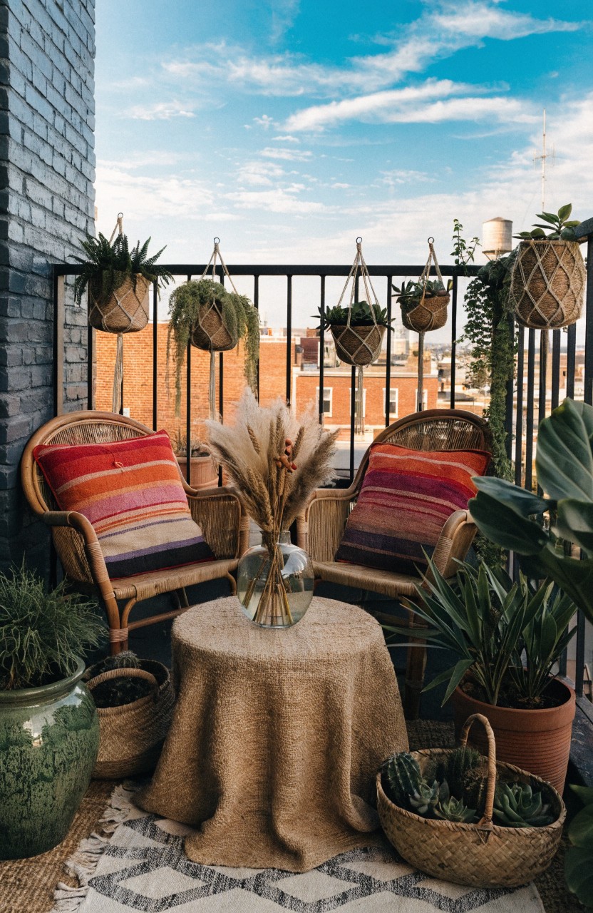 Cozy Balcony Seating for Two