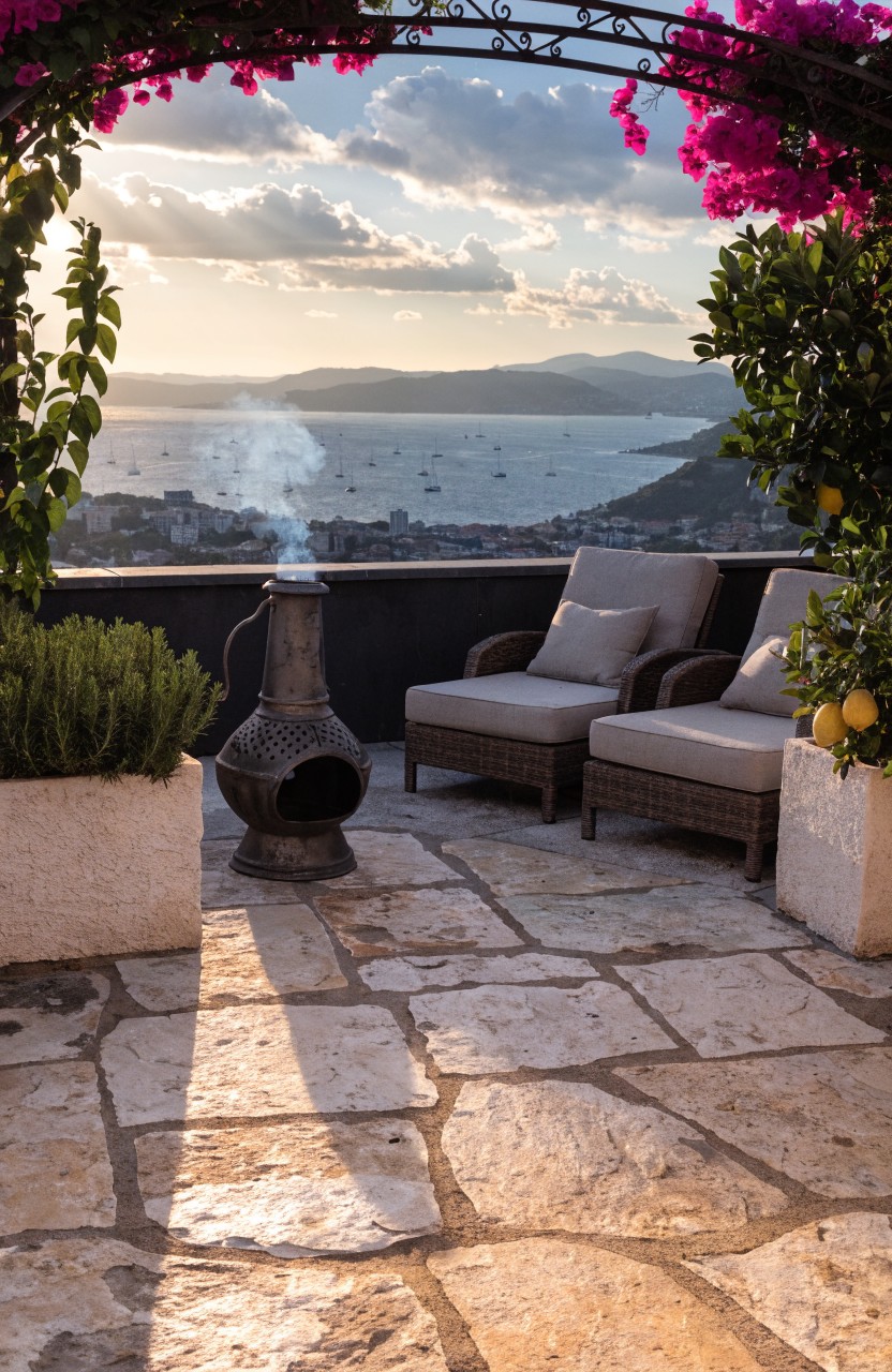 Bougainvillea Archway on Balcony