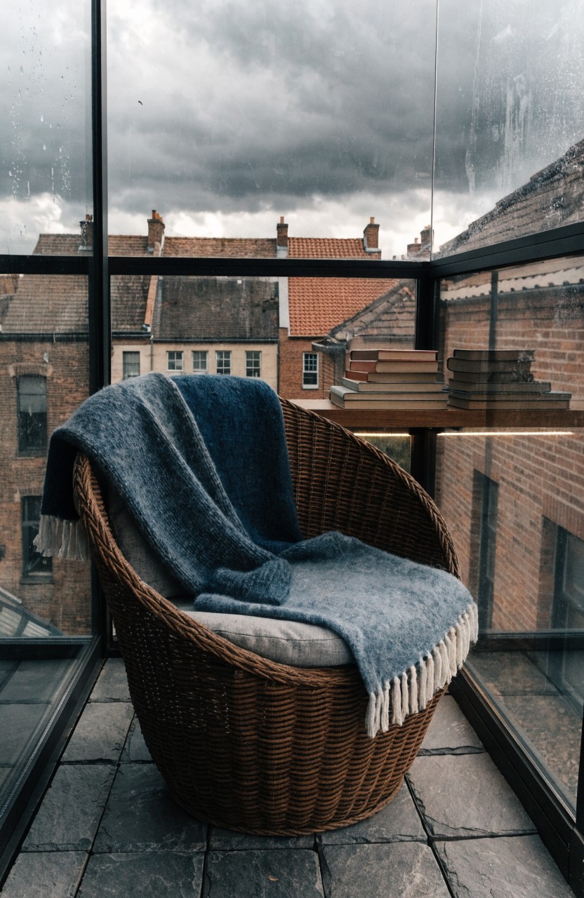 Cozy Balcony Armchair Setup