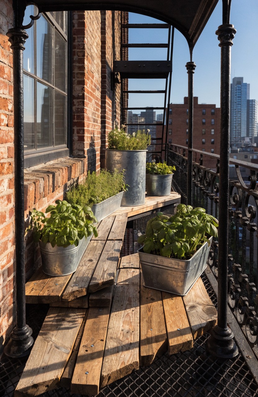 Balcony Herb Garden Deck