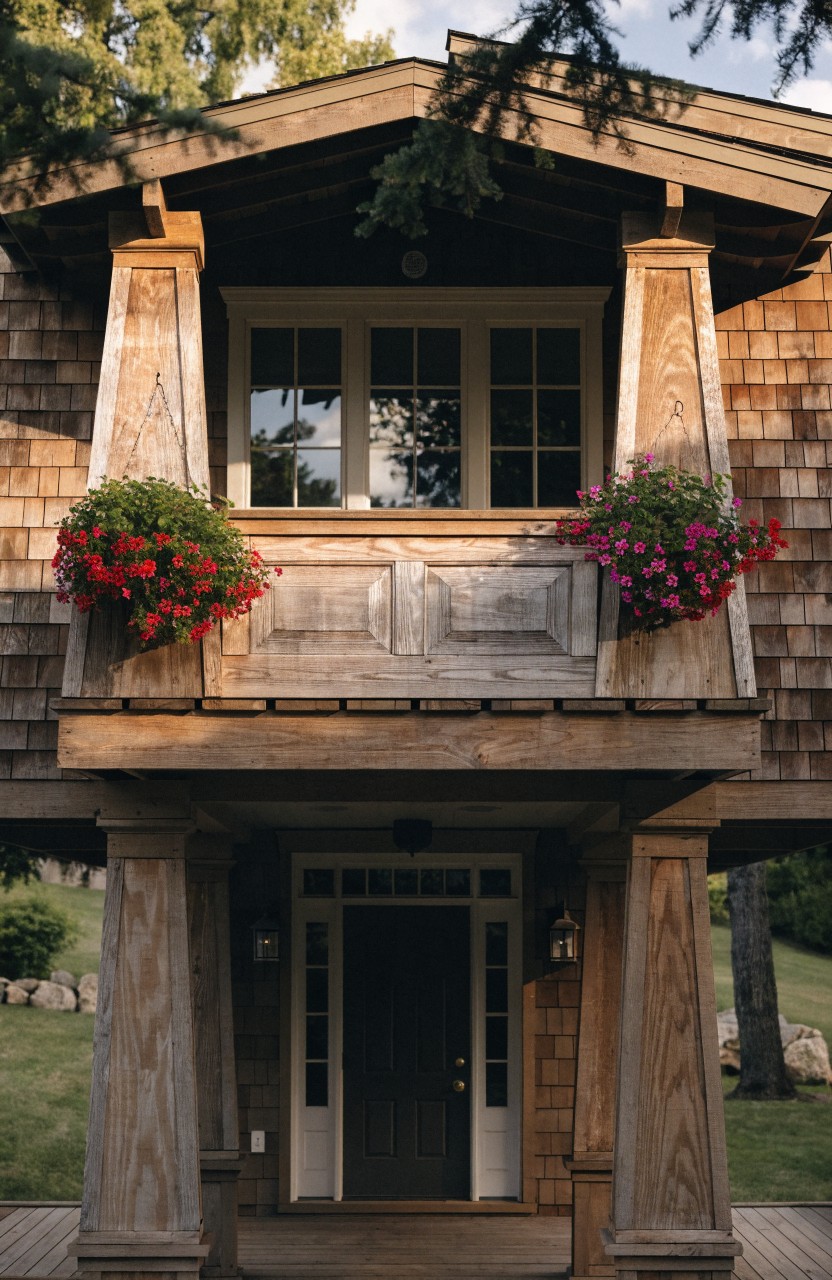 Hanging Flower Baskets on Balconies