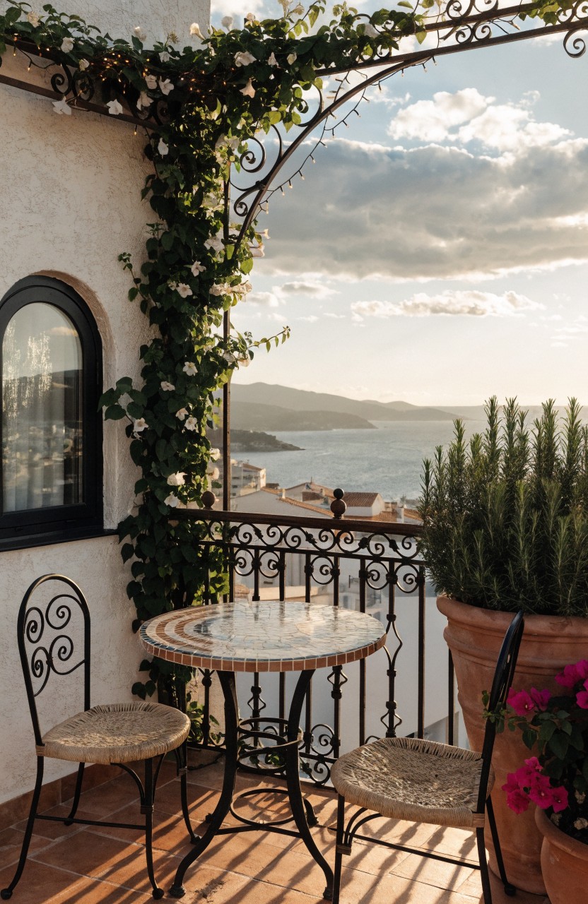 Vines on Balcony Railings