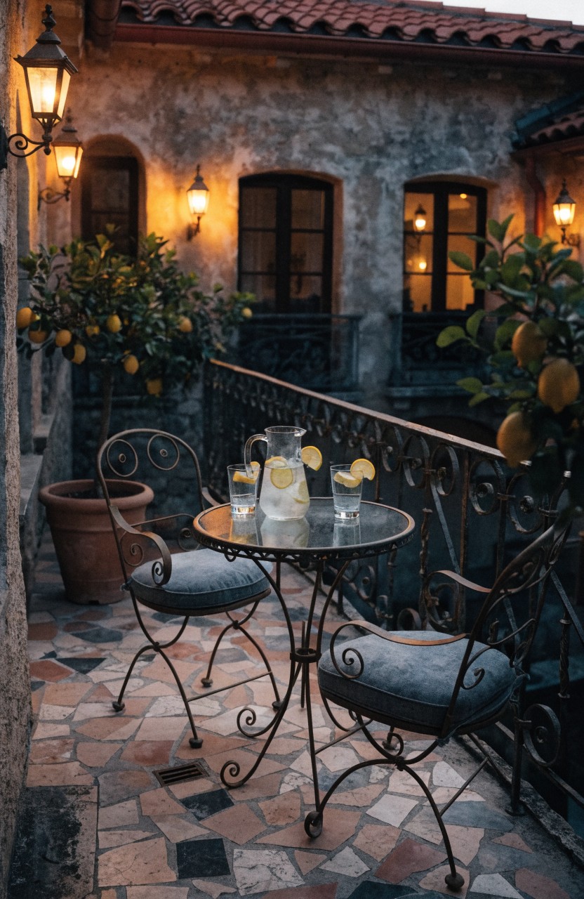 Balcony Bistro Table Setup