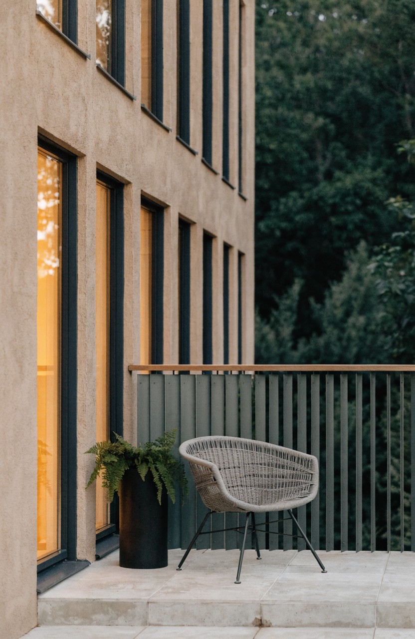 A Single Chair on the Balcony