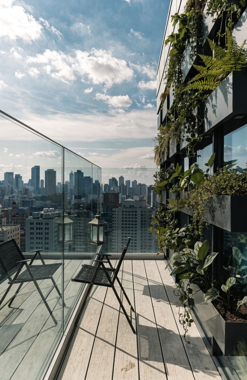 Greenery on Balcony Walls