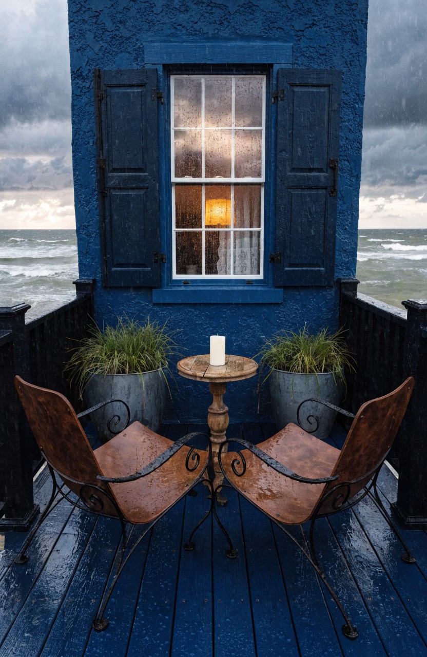 Simple Balcony Seating for Two