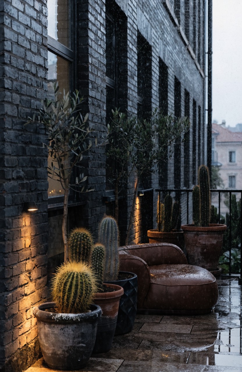 Tall Cacti on Balconies