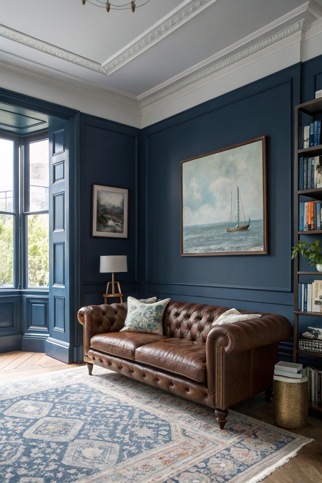 Deep Navy Walls