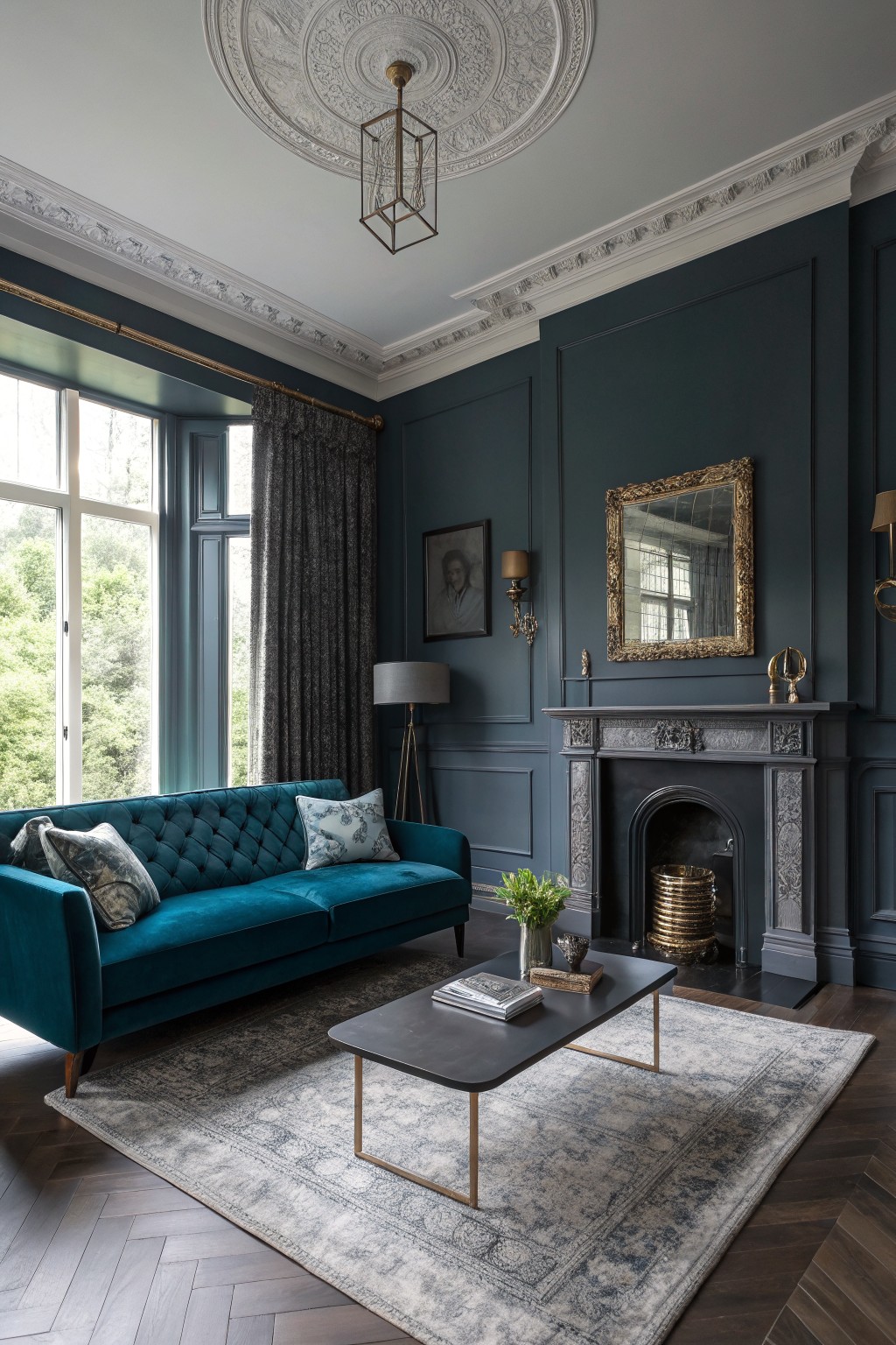 Deep Teal Walls