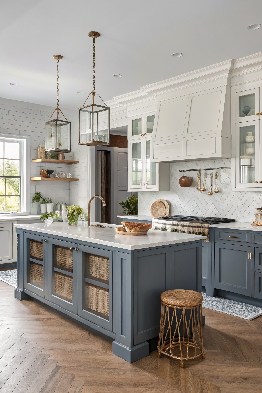 Soft Blue Gray Cabinets