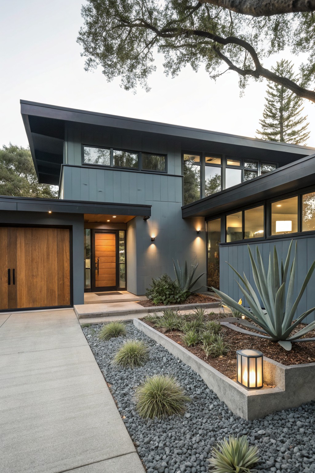 Soft Blue Gray Siding