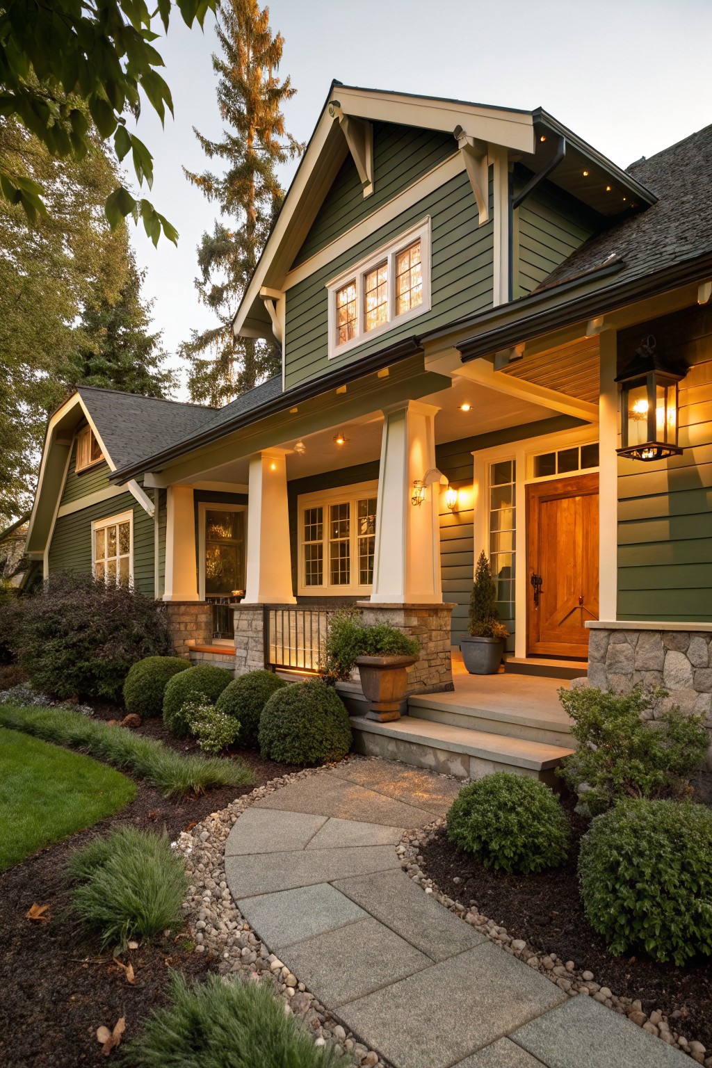 Muted Sage Green Siding