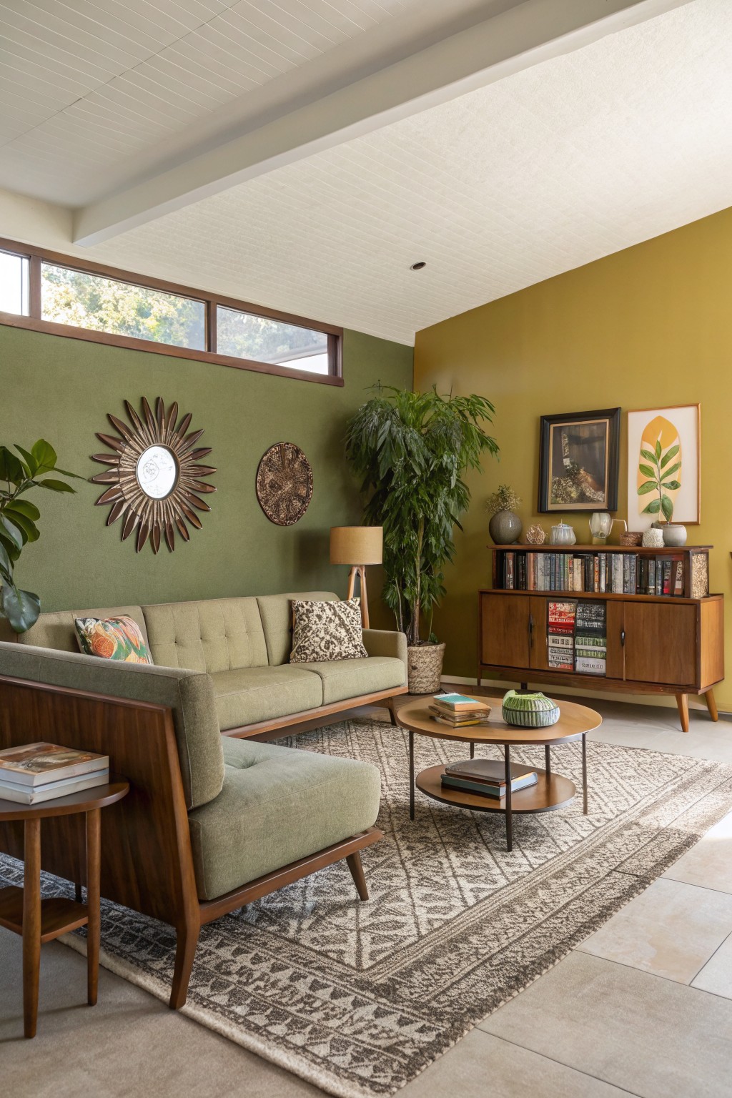 Muted Olive Green Walls