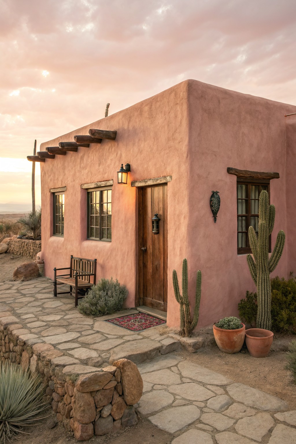 Warm Terracotta Exterior Walls